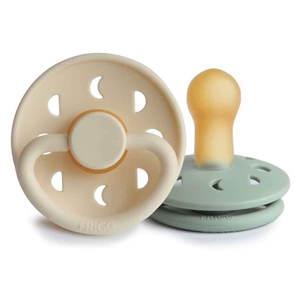 FRIGG Kirsch-Schnuller aus 100% Natur, Cream/Sage