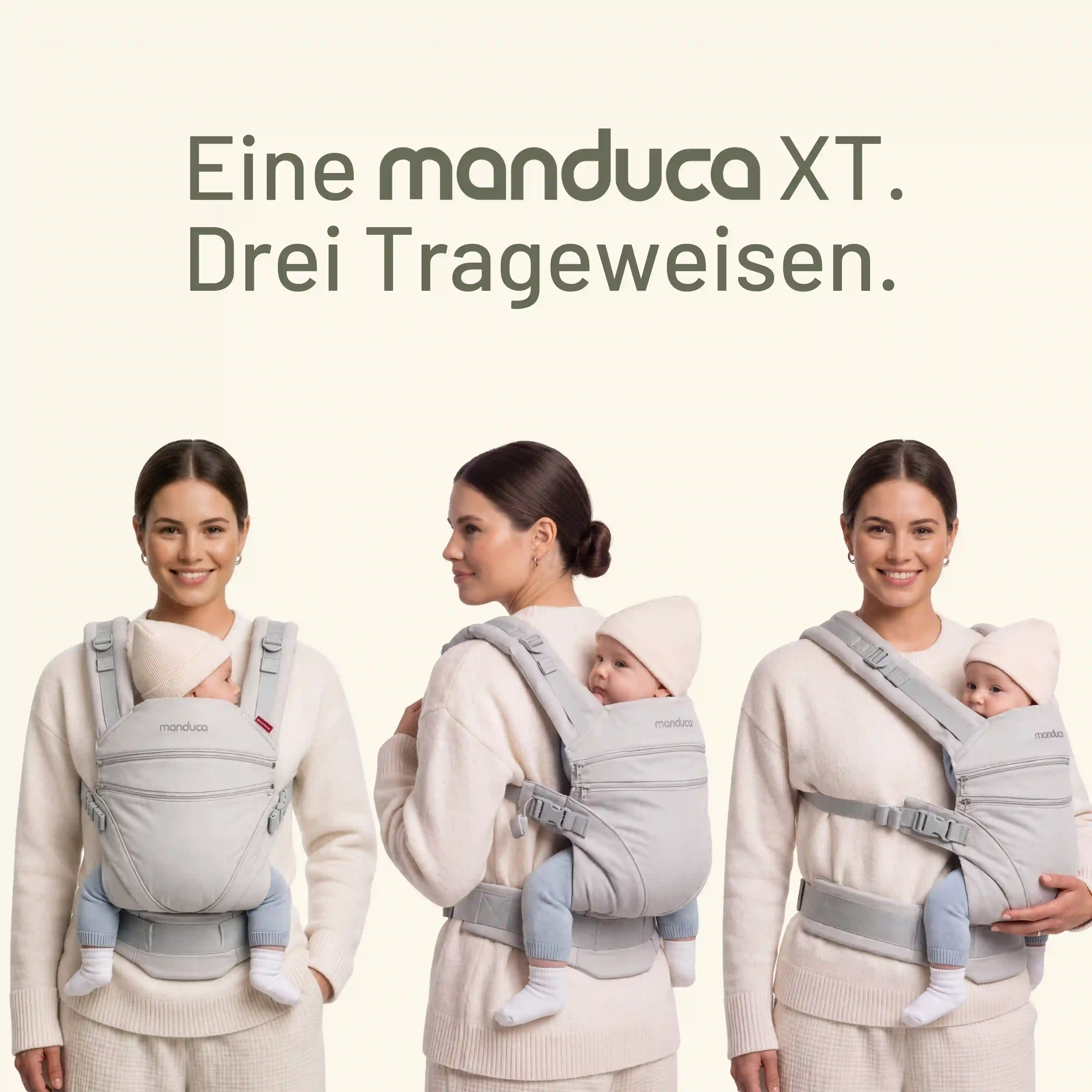 manduca XT in Bauch-, Hüft- und Rückentrageweise