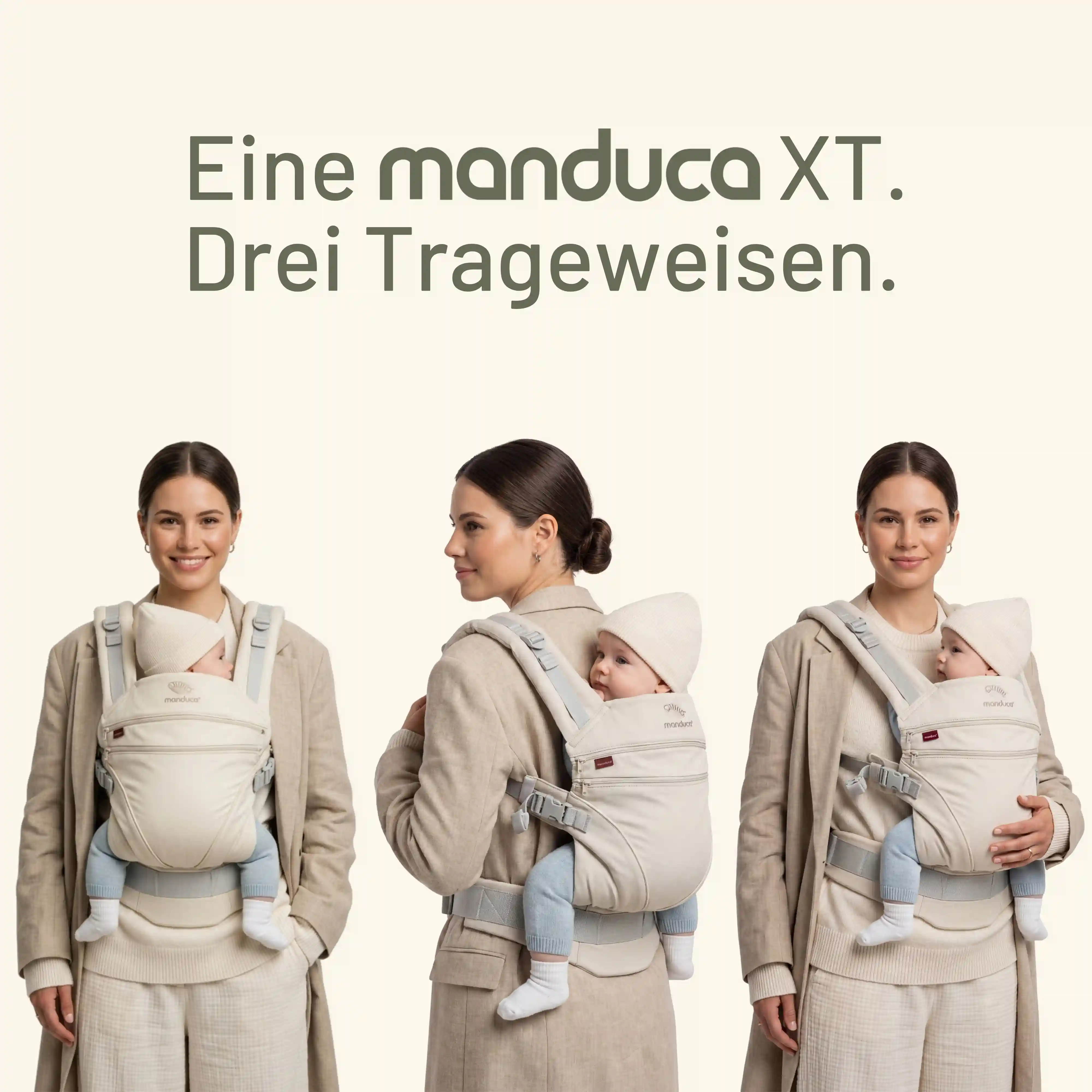 manduca XT in Bauch-, Hüft- und Rückentrageweise